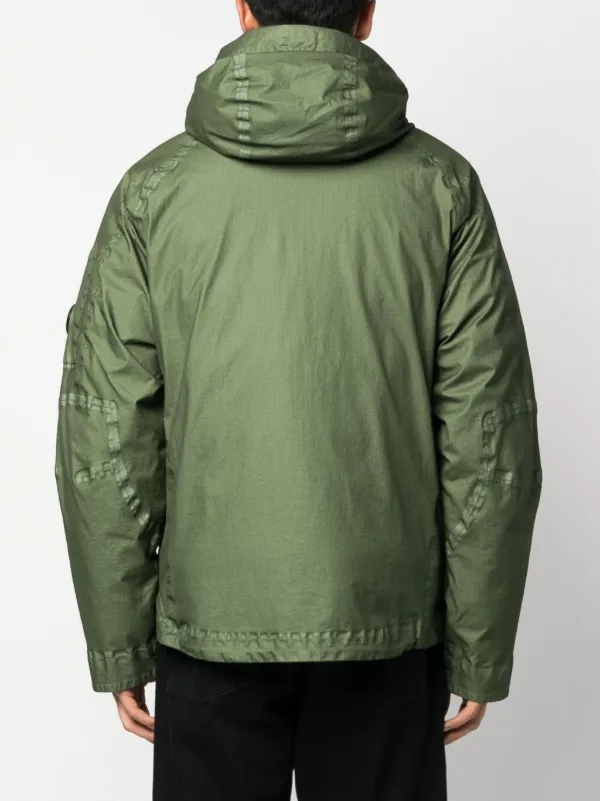 C.P. Company logo-print Reversible Down Jacket - Farfetch