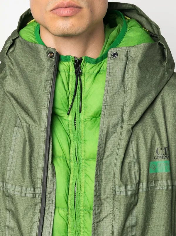 C.P. Company logo-print Reversible Down Jacket - Farfetch