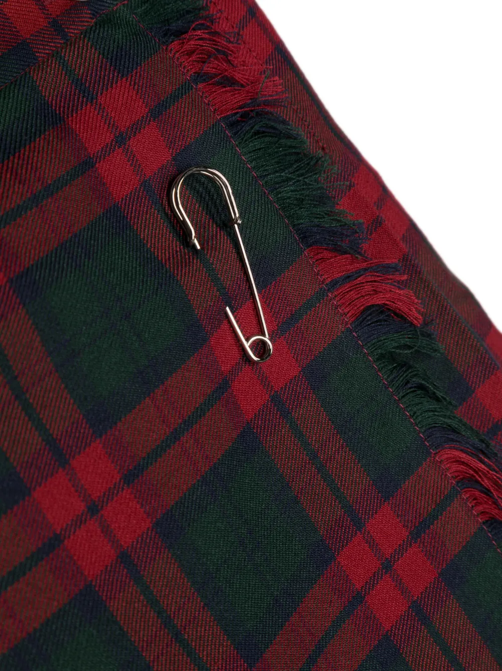 Tartan-Print Pleated Skirt