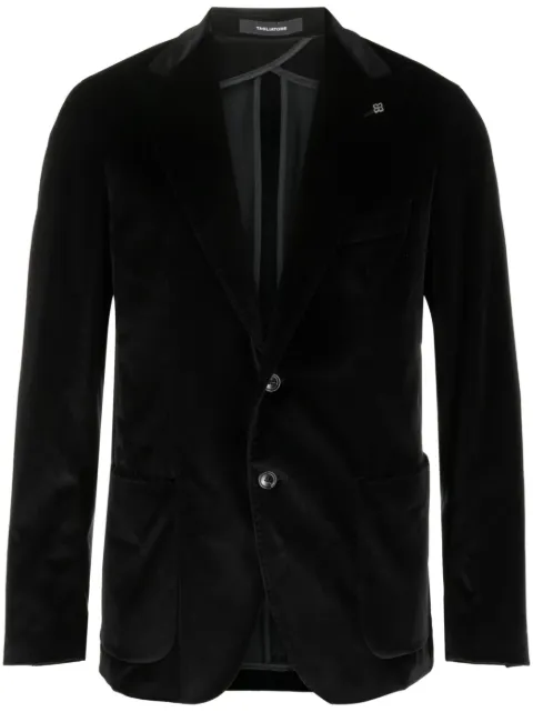 Tagliatore velvet single-breasted blazer