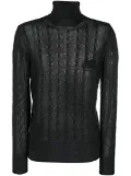 ETRO roll-neck cashmere cable-knit jumper - Grey