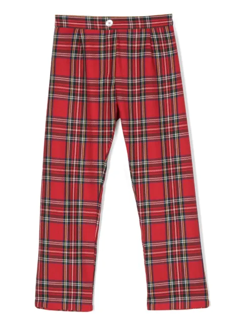 Siola pantalones con pinzas y estampado de cuadros tartán 
