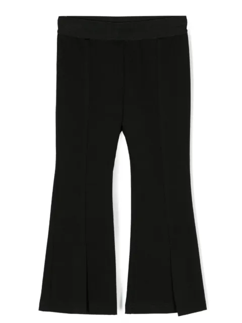 MSGM Kids pantalones acampanados con pretina elástica 