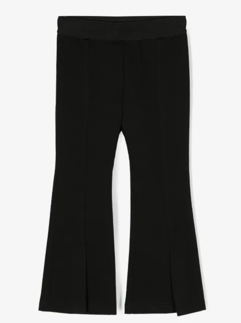 MSGM Kids pantalones acampanados con pretina elástica