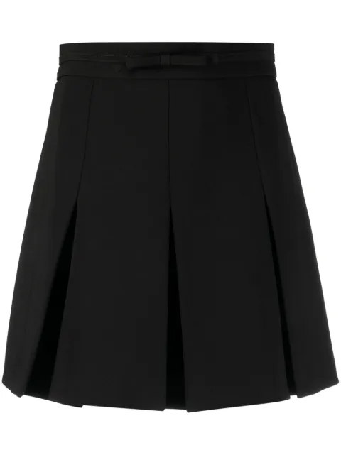 RED Valentino bow-embellished pleated miniskirt