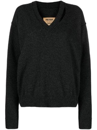 Uma Wang exposed-seam cashmere jumper