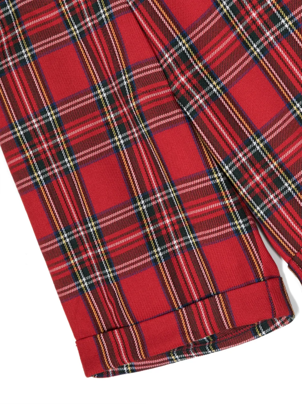  Siola Tartan-check Elasticated-waist Shorts - Red 