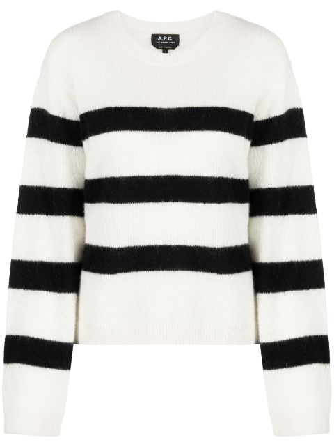 A.P.C. striped crew-neck jumper Women