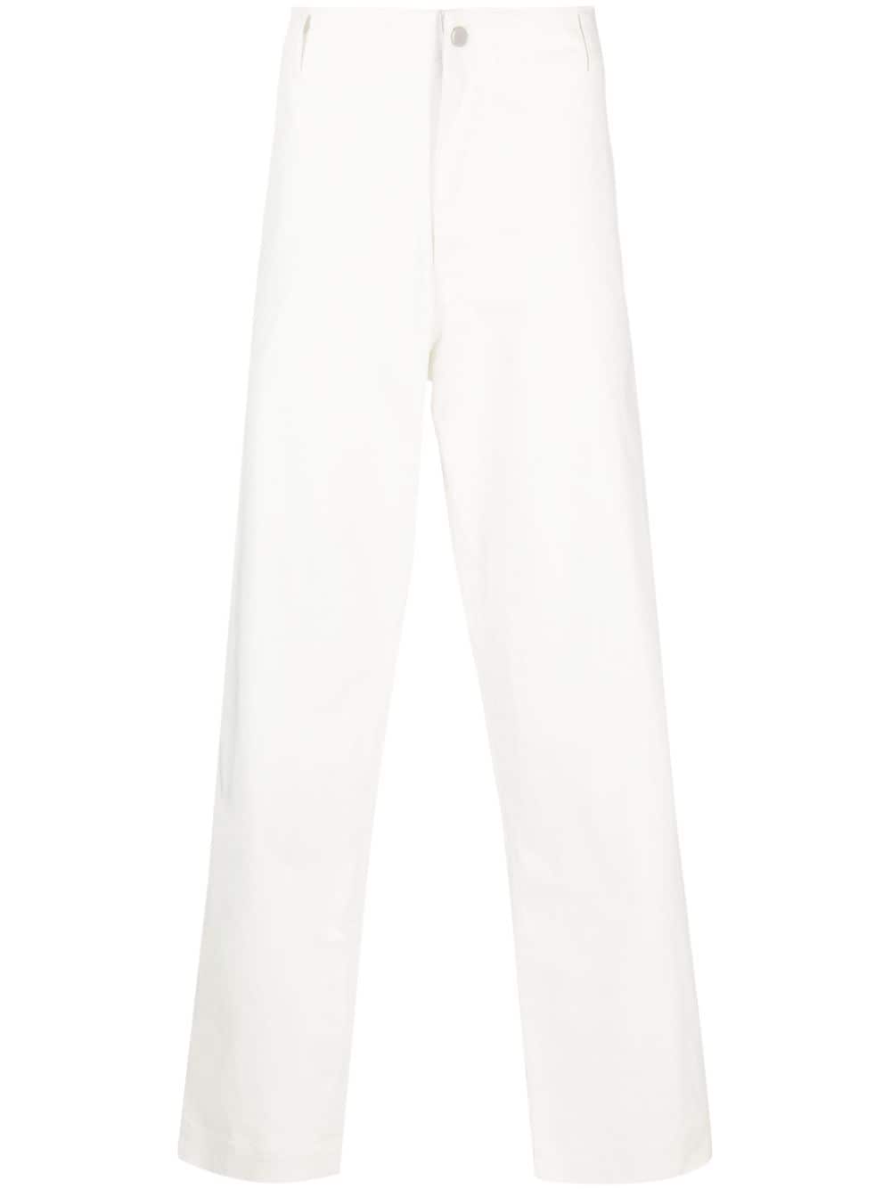 emporio armani pantalon droit sustainable collection - blanc