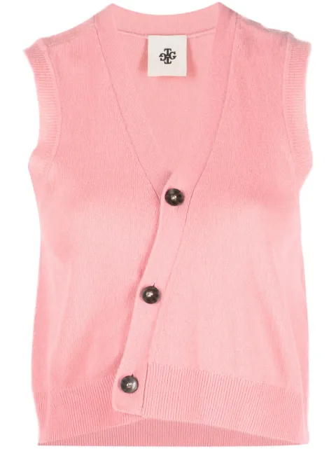 The Garment asymmetric V-neck knit vest