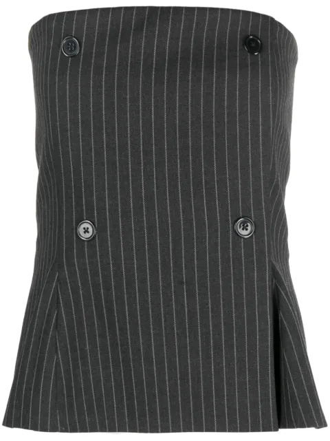 Ioana Ciolacu pinstripe-pattern bandeau top