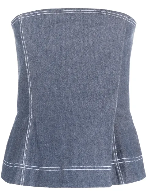 Ioana Ciolacu contrasting-stitch bustier top