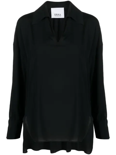 Erika Cavallini  Martina asymmetric-hem blouse