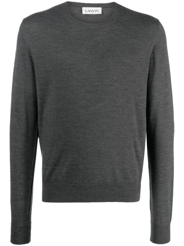 Lanvin Crew-neck Merino Jumper in Grey