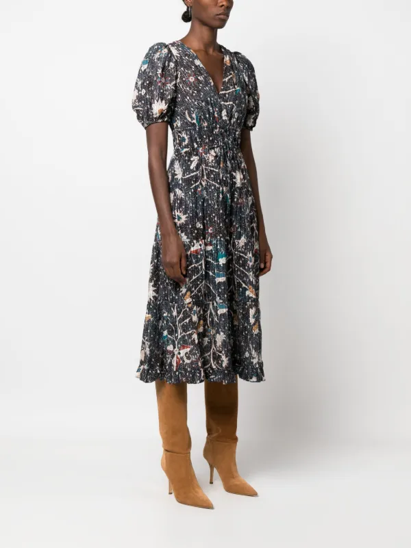 Ulla Johnson Thelma Printed Midi Dress Farfetch