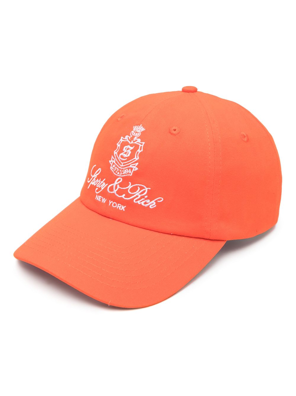 Sporty & Rich logo-embroidered cotton baseball cap - Orange