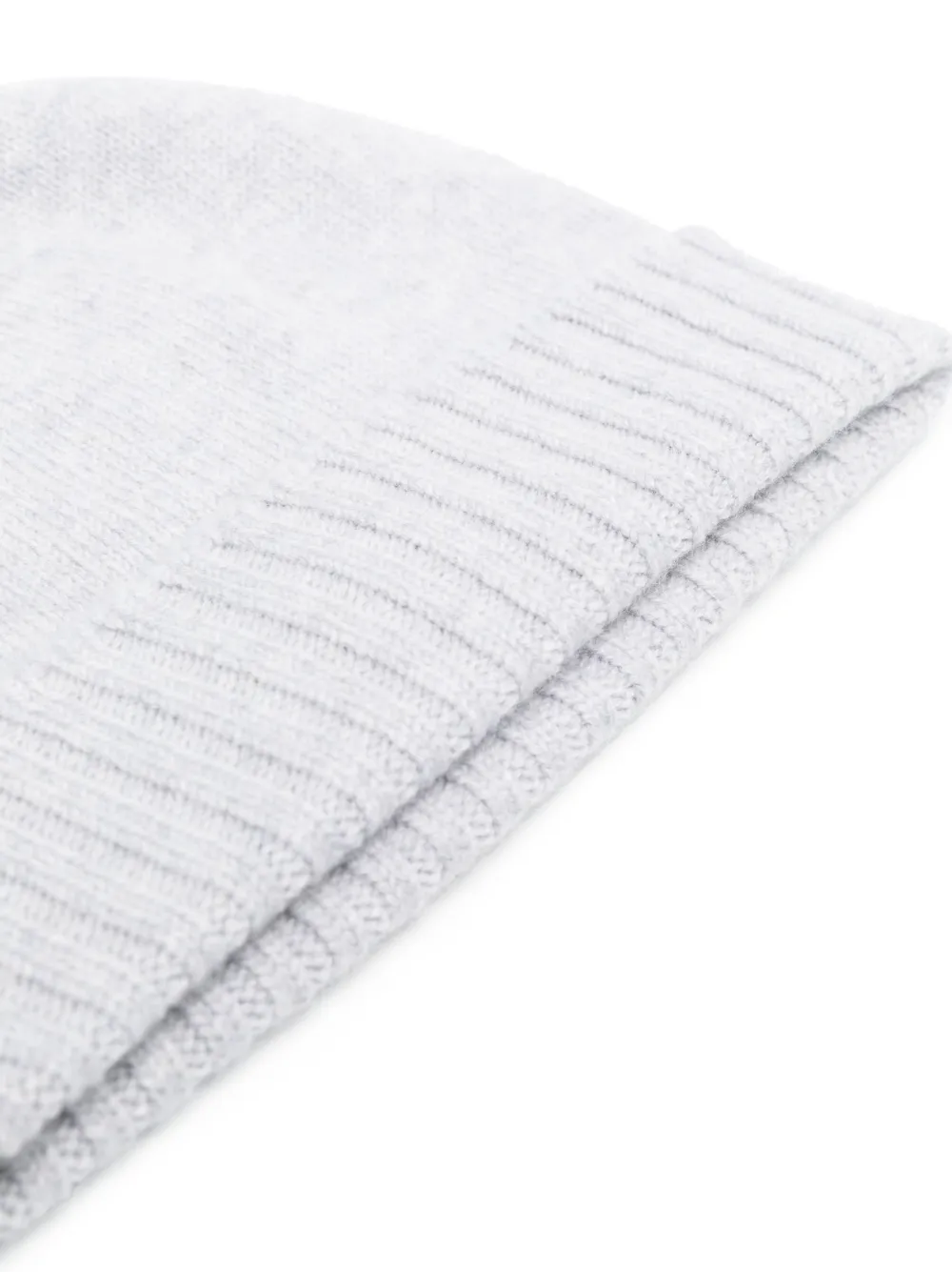 Malo ribbed-trim cashmere beanie - Grijs