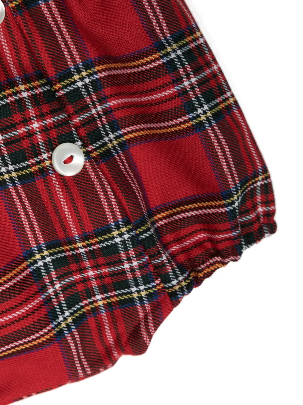  Siola Tartan-print Button-detail Shorts - Red 