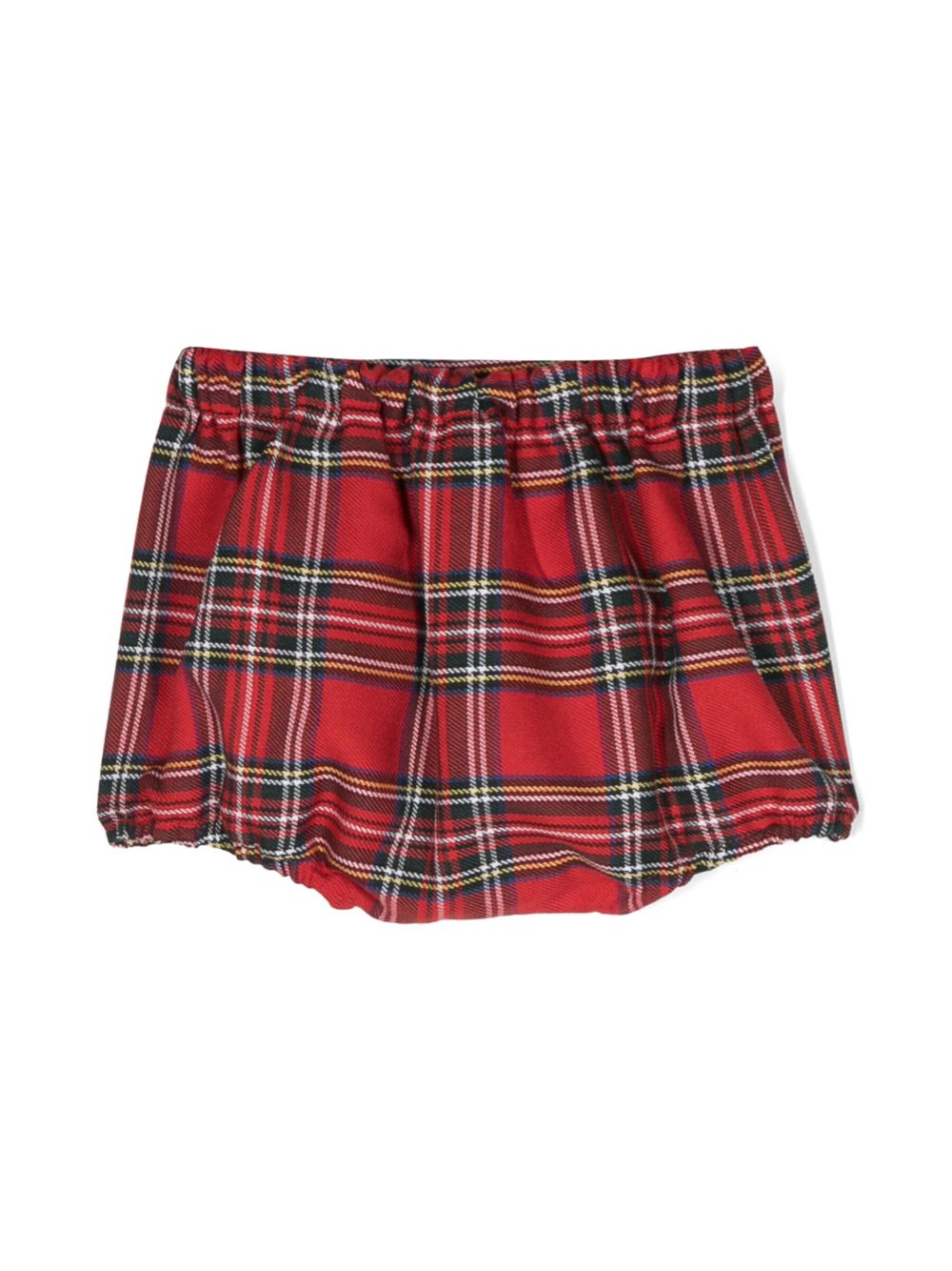 Siola tartan-print button-detail shorts - Rood