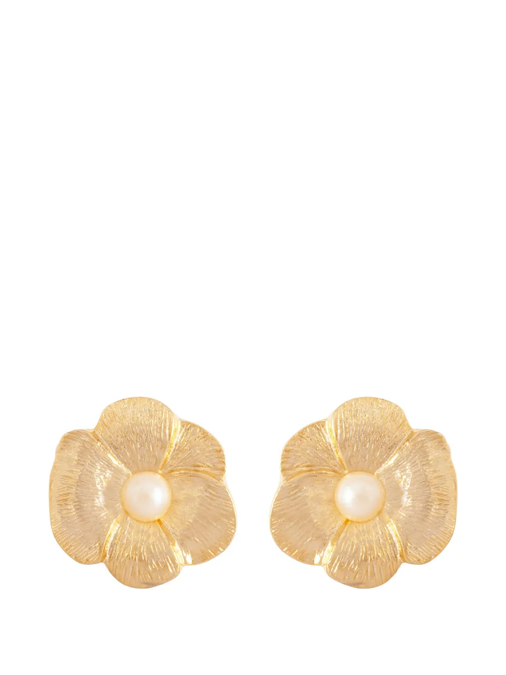 1980s Rediscovered Floral-Stud Earrings