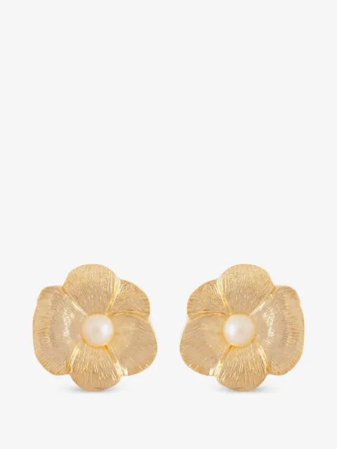 Susan Caplan Vintage 1980s Rediscovered floral-stud earrings
