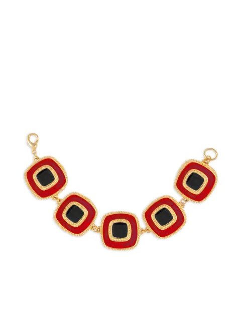 Susan Caplan Vintage 1990s enamel link bracelet