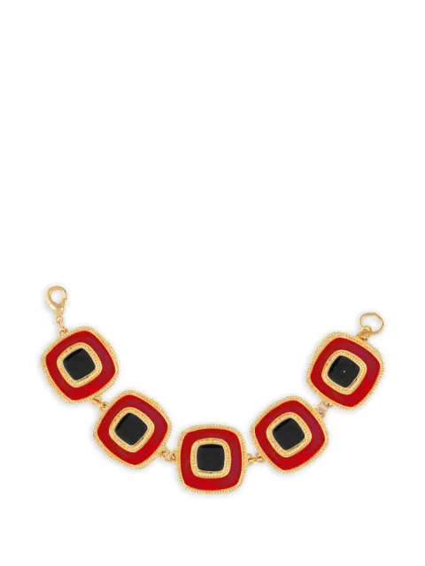 Susan Caplan Vintage 1990s enamel link bracelet