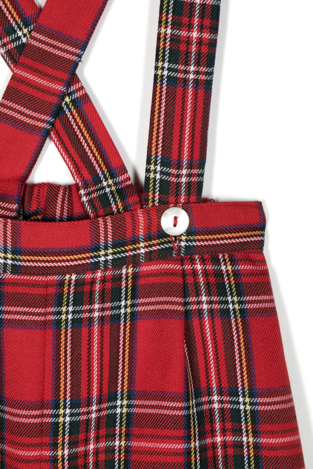  Siola Tartan-pattern Cropped Dungarees - Red 