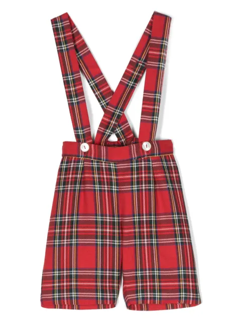 Siola tartan-print cropped dungarees