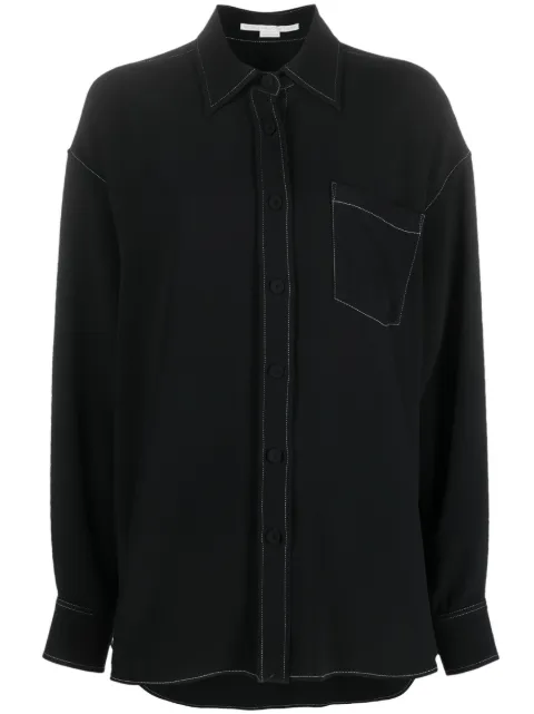 Stella McCartney contrast-stitching long-sleeve shirt