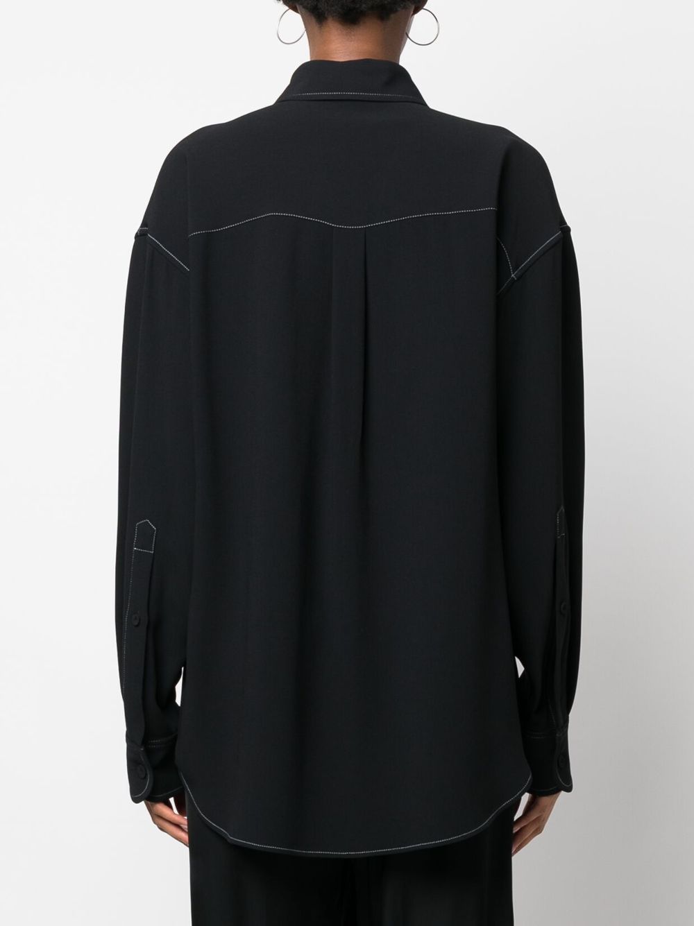 Stella McCartney contrast-stitching long-sleeve shirt Women