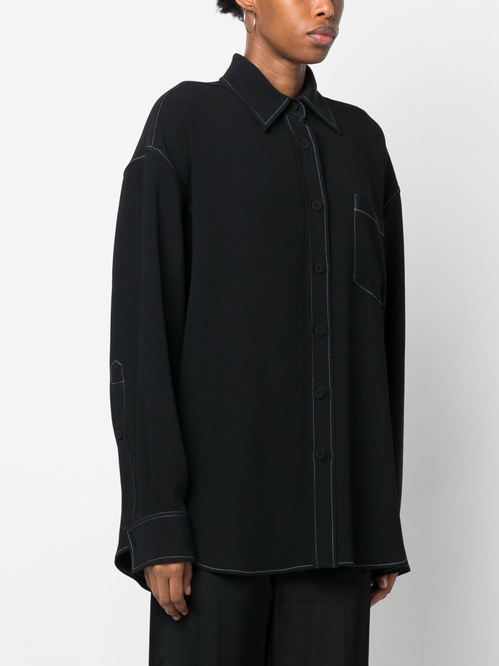 Stella McCartney contrast-stitching long-sleeve shirt Women