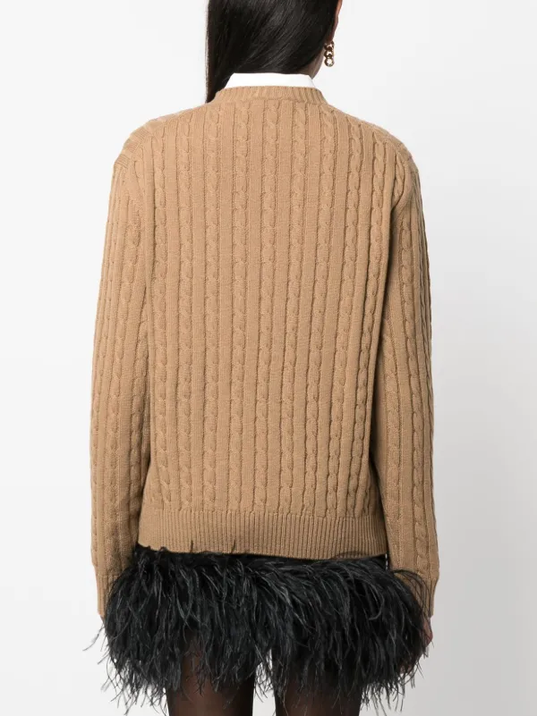 カーディガン PRADA Logo intarsia sweater PRADA Logo-intarsia cashmere and wool-blend sweater | eBay UK