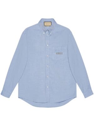 Gucci White Cotton Button Detail Long Sleeve Shirt M