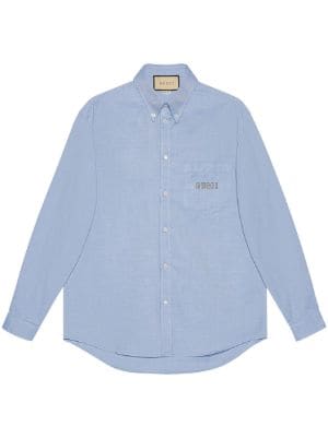 Gucci, Shirts, Mens Gucci Dress Shirt Light Blue Size 55