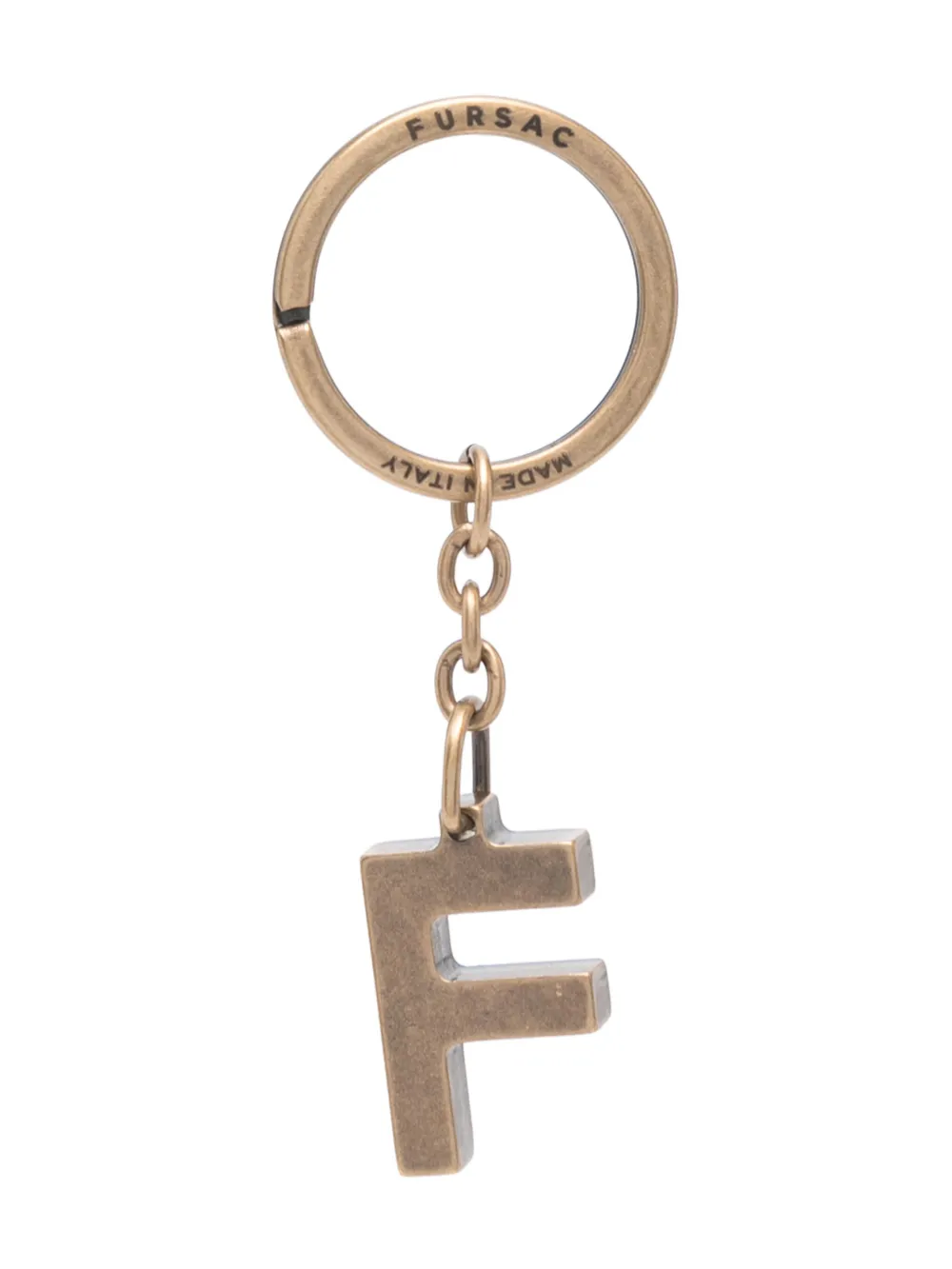 F-charm logo-engraved keyring