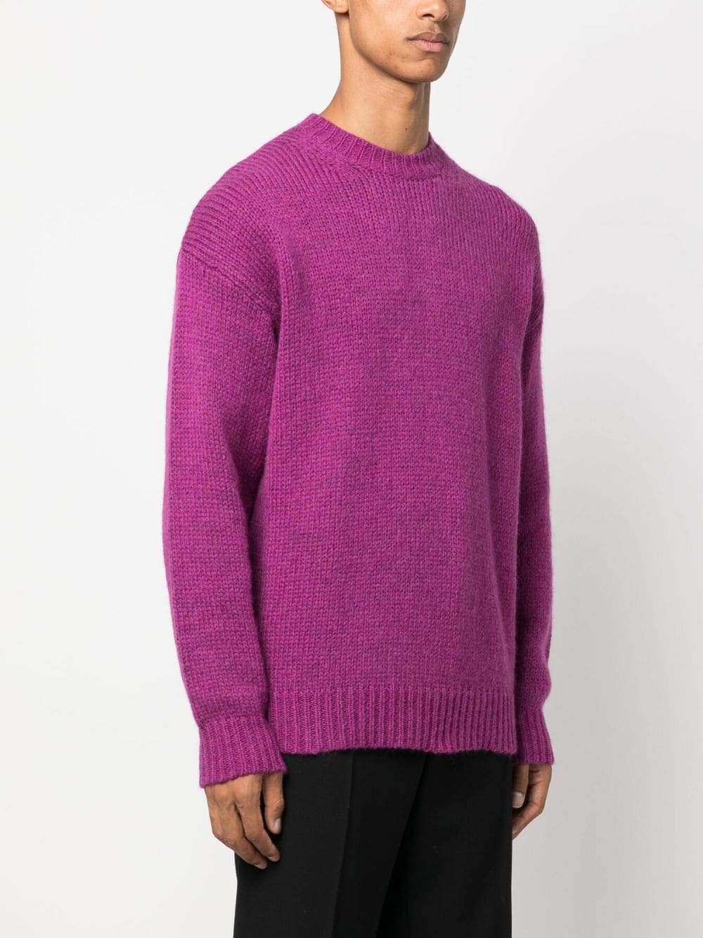 Shop Roberto Collina Long-sleeve Knitted Jumper In Purple