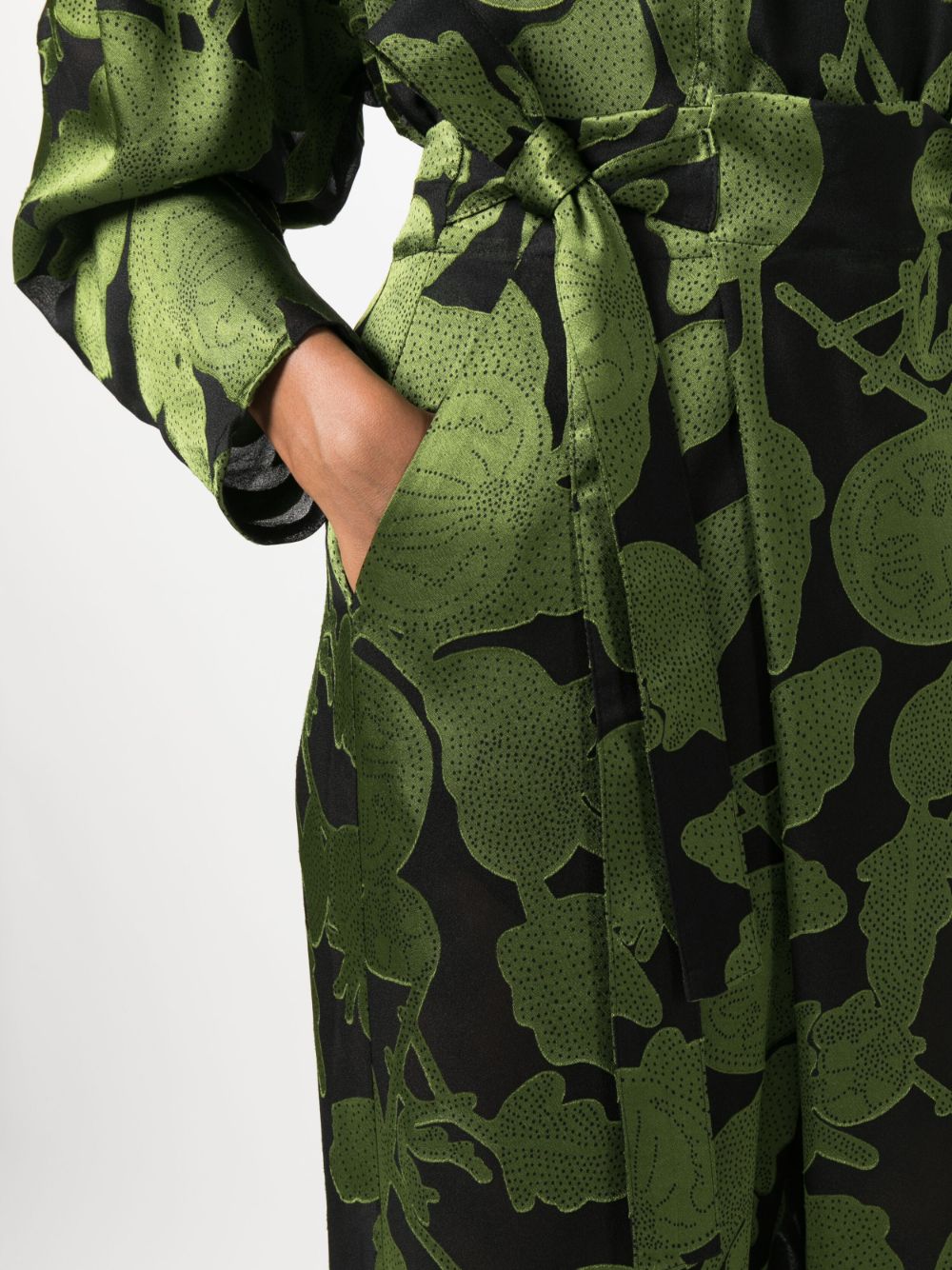 Shop Henrik Vibskov Graphic-print Wrap Trousers In Green