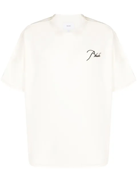 RHUDE logo-embroidered cotton T-shirt