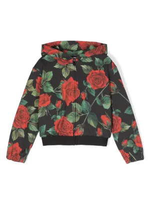 Dolce & Gabbana Kids Carretto-print zip-up Hoodie | Red | FARFETCH