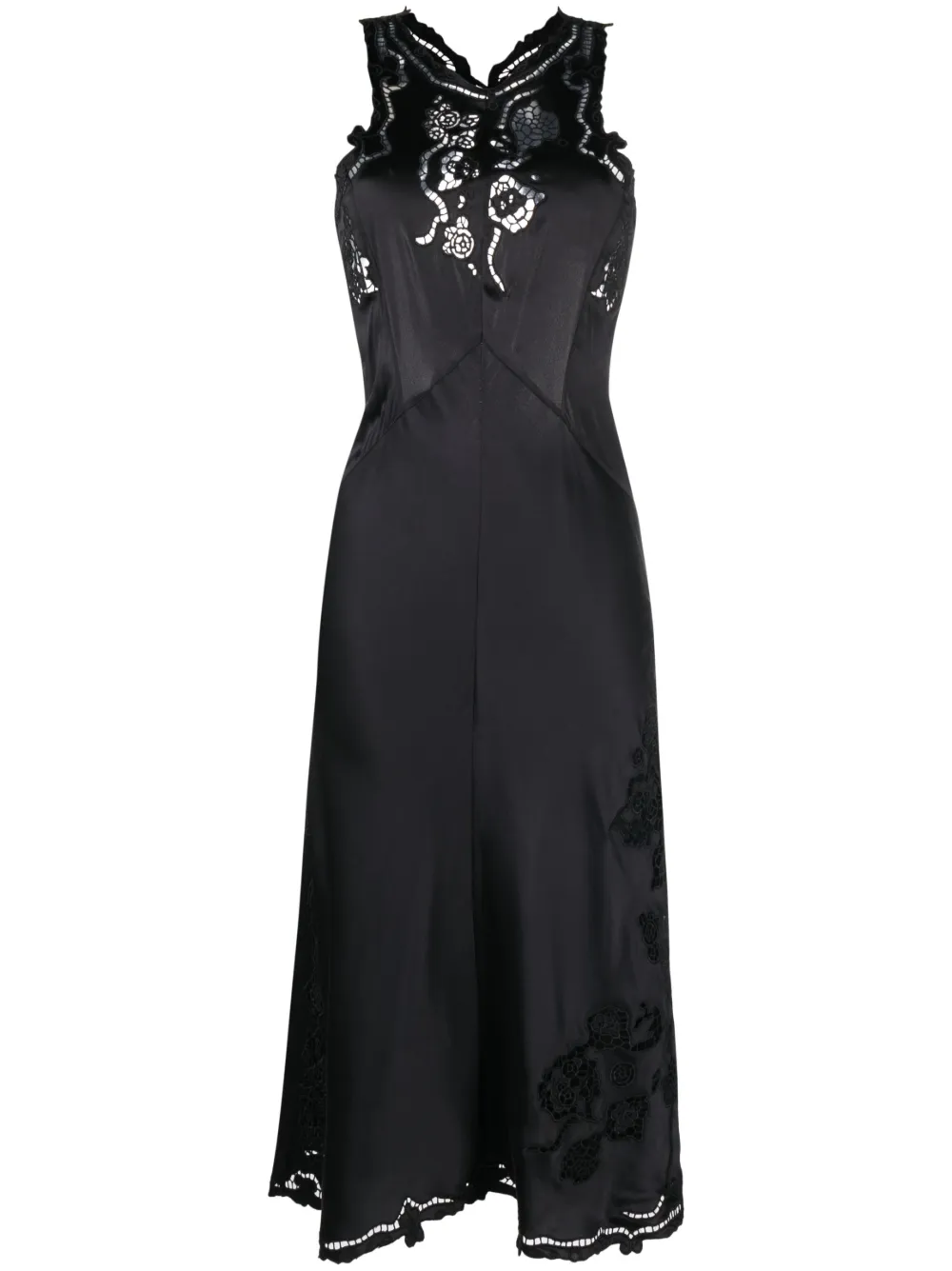 ISABEL MARANT JADEL EMBROIDERED SILK-BLEND DRESS