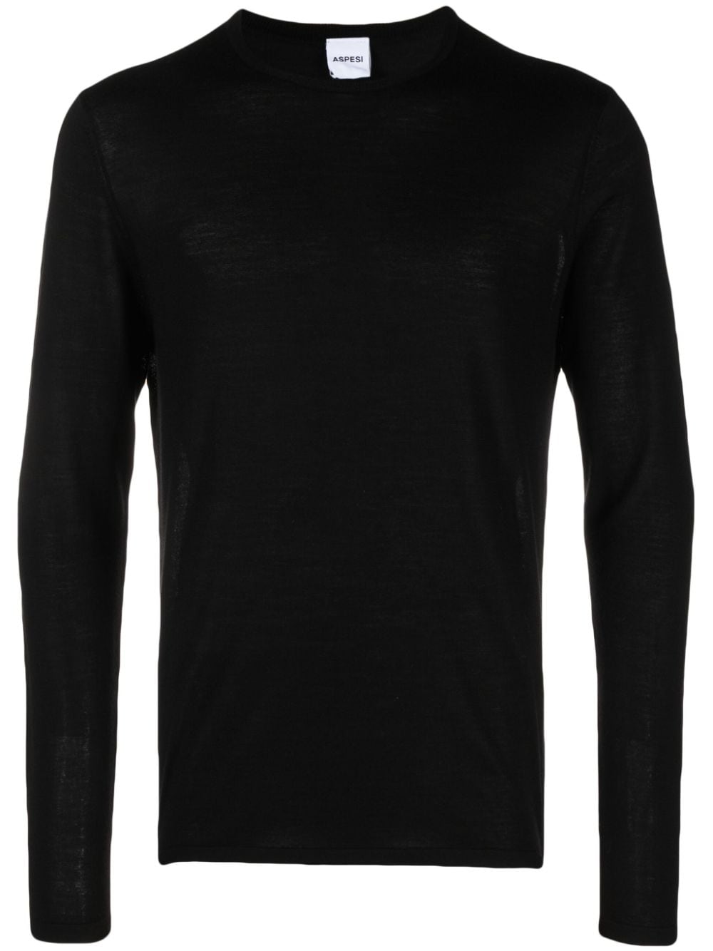 fine-knit crew-neck sweatshirt