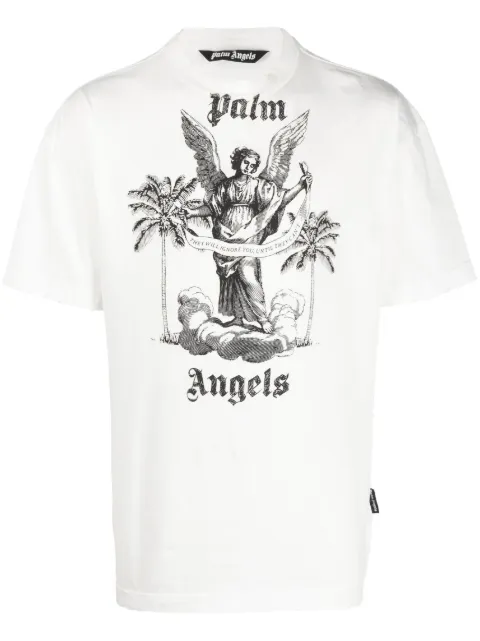 Palm Angels University logo-print T-shirt