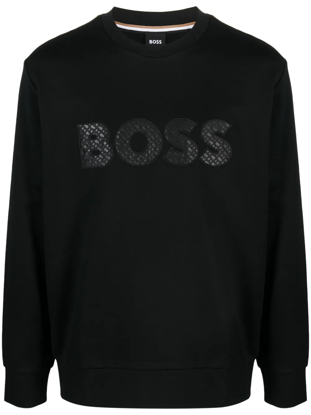 BOSS logo-patch Cotton Sweatshirt - Farfetch