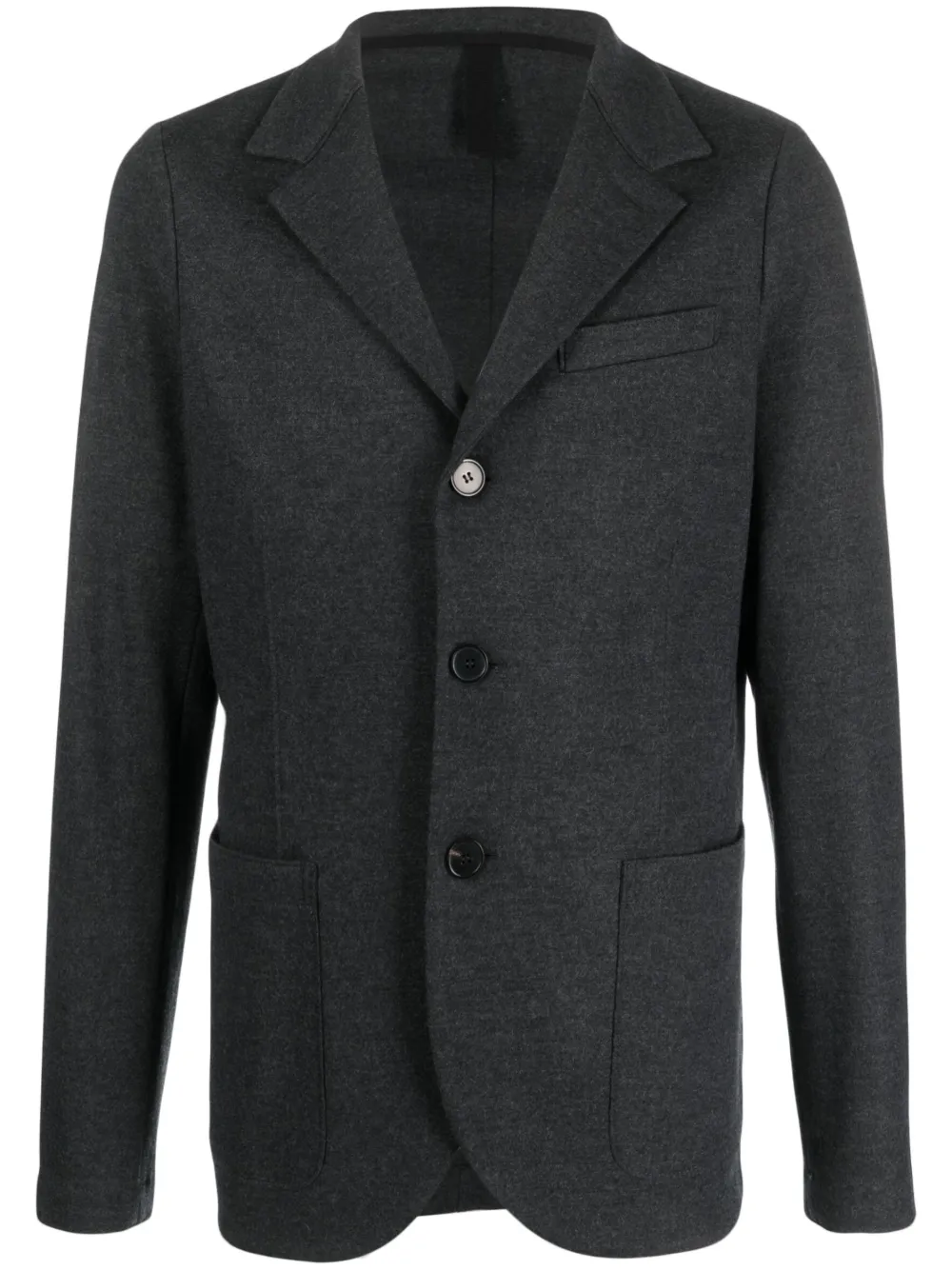 Harris Wharf London Virgin-wool Single-breasted Blazer In Grey