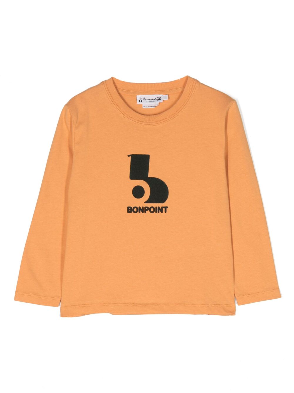 Bonpoint logo-print cotton jumper - Yellow