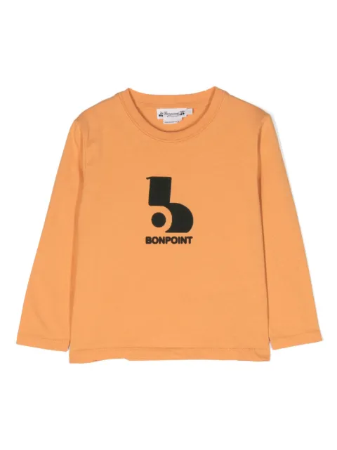 Bonpoint logo-print cotton jumper