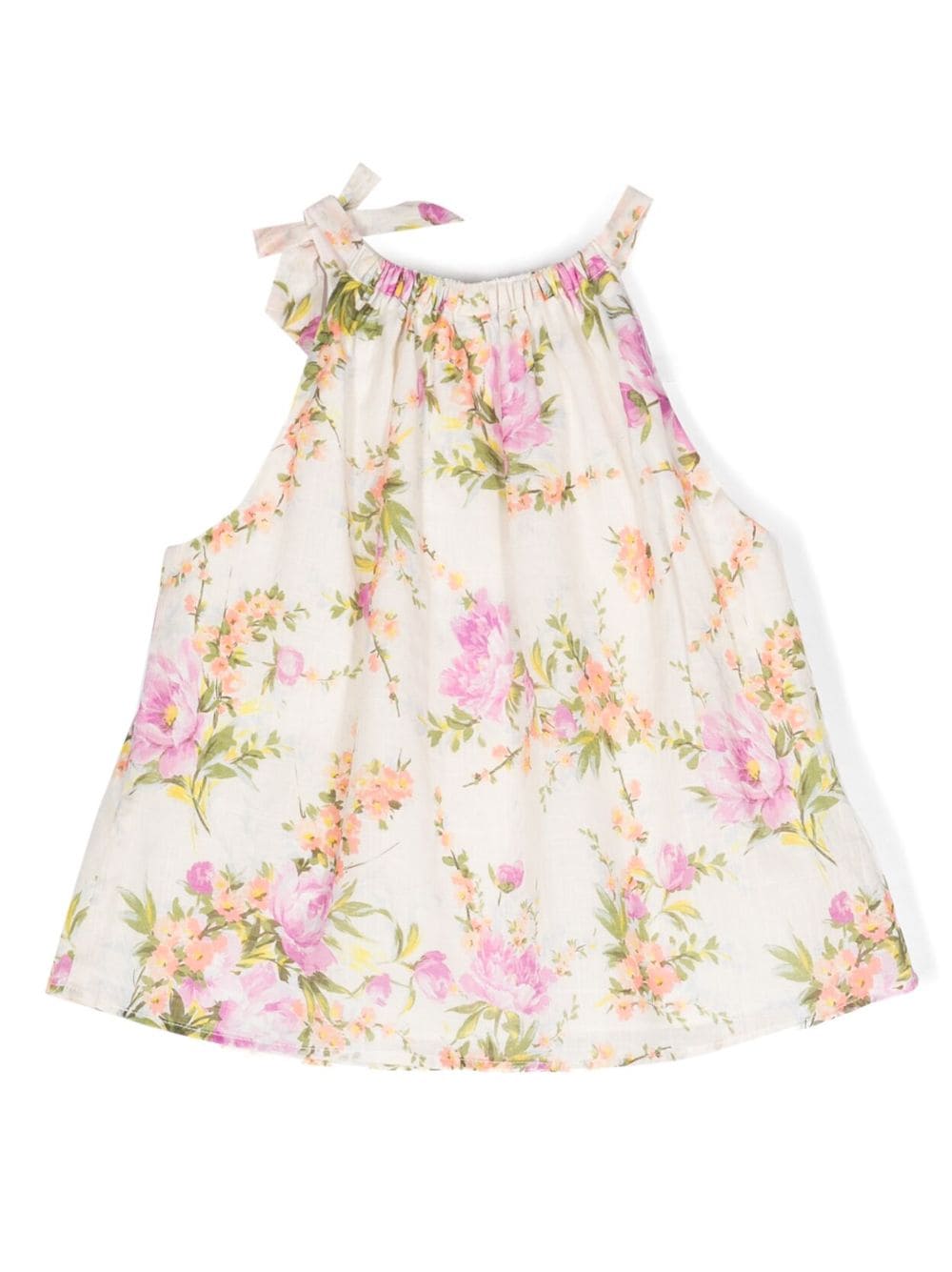 ZIMMERMANN Kids floral-print cotton top - Beige