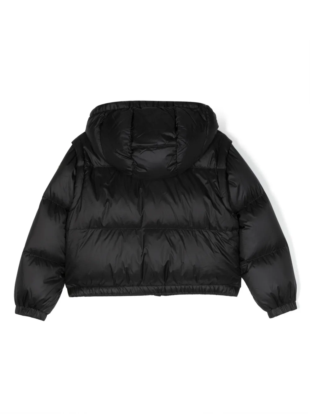 Moncler Enfant logo-patch padded jacket - Zwart