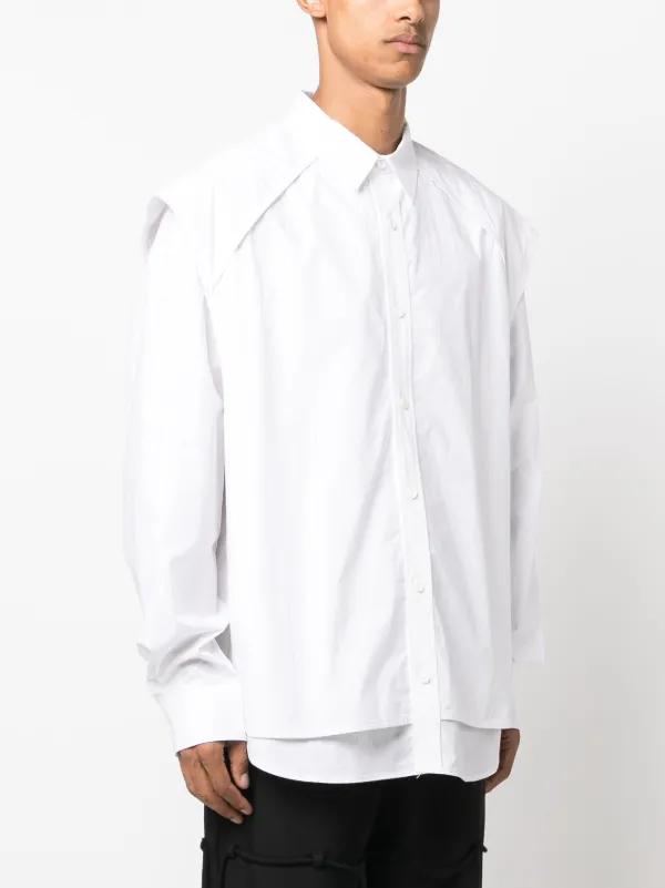 Juun.J オーバーラップパネル シャツ | ホワイト | FARFETCH JP